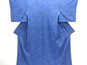 菊唐草模様小紋着物（重ね衿付き）